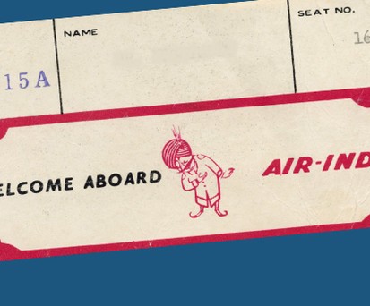 Alte Bordkarte von Air India: Bei der Umschulung wurde geschummelt.