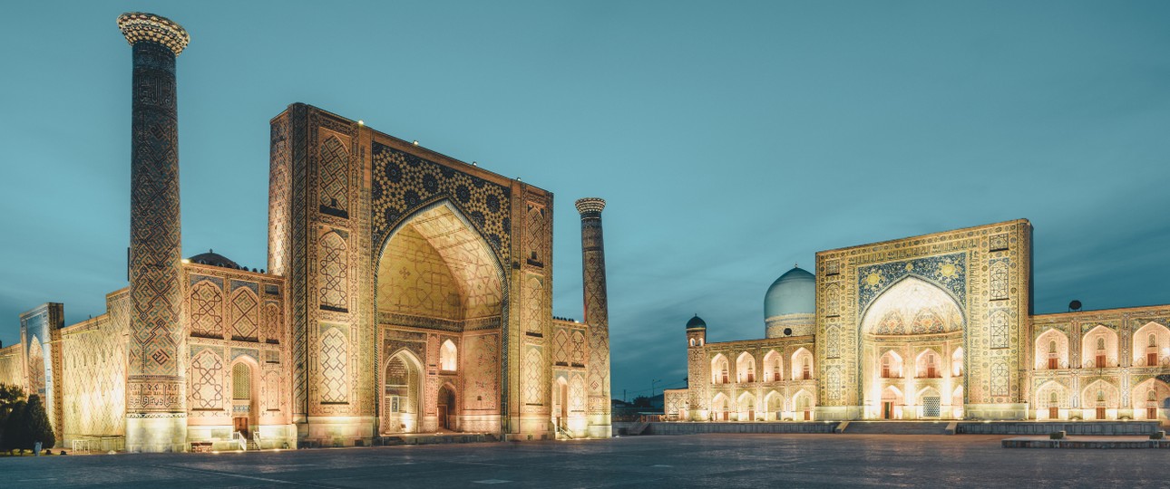 Registan-Platz im usbekischen Samarkand: Die Regierung hat Regionalrouten im Visier.