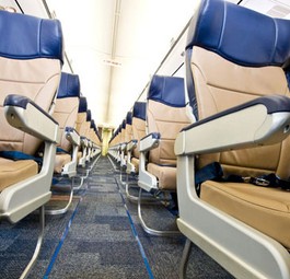 Neue Sitze in blau und beige: Die Evolve-Kabine von Southwest.