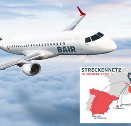 Flieger und Streckennetz: So stellen sich die Planer Fly Bair vor.