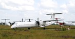 Geparkte De Havilland Canada Dash 8 von Eurowings und AUA: Geringer Nachfrage.