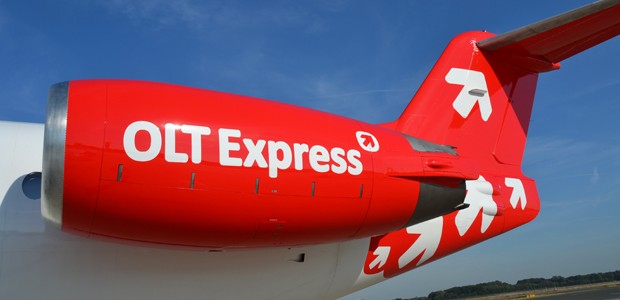 Heck einer Fokker 100 von OLT Express: Keine Investoren gefunden.