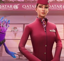 Sama: Die virtuelle Flugbegleiterin von Qatar Airways in Fortnite.