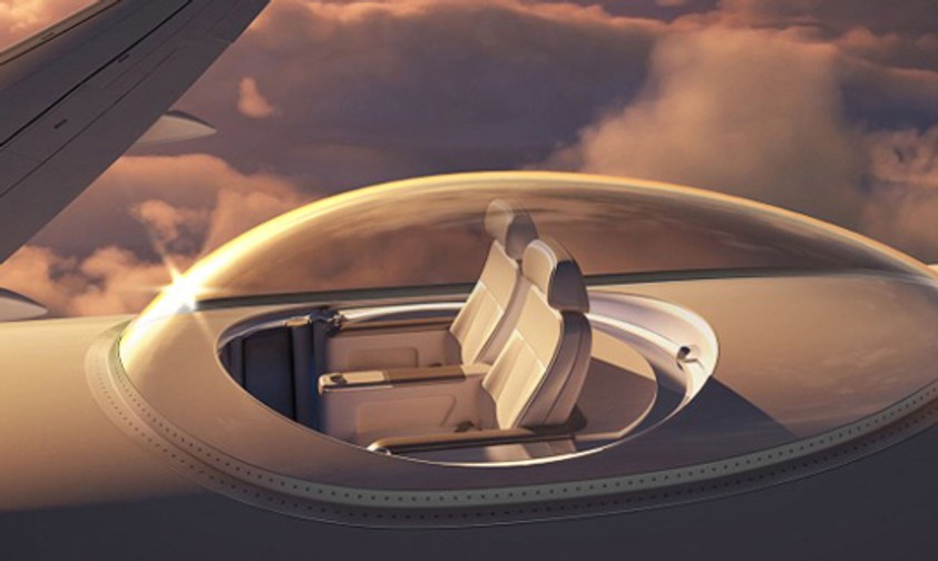 Kuppel-Erfindung von Windspeed: Das ist garantiert die beste Aussicht, die man im Flieger haben kann.