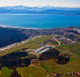 Blick auf den Flughafen Friedrichshafen: Schwierige Zeiten.