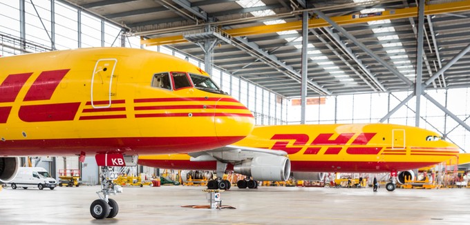 DHL-Hangar in Leipzig: Die betroffene 757 wird nun untersucht.