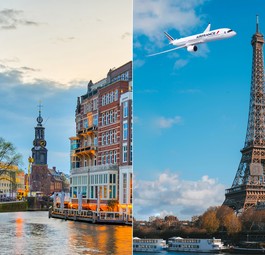 Die bestellten Airbus A350 über Amsterdam und Paris: Könnten so aussehen.