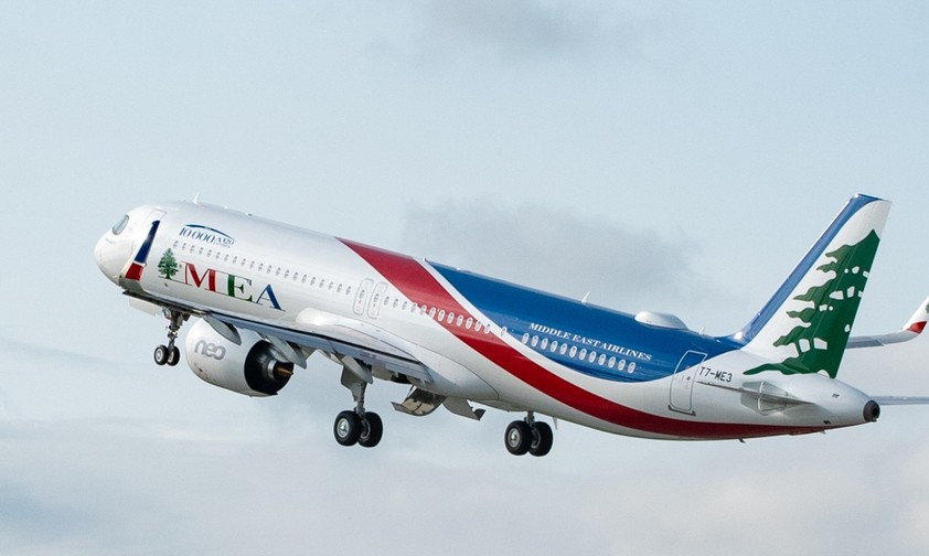 Airbus A321 Neo von MEA: Vorsichtshalber in Istanbul geparkt.