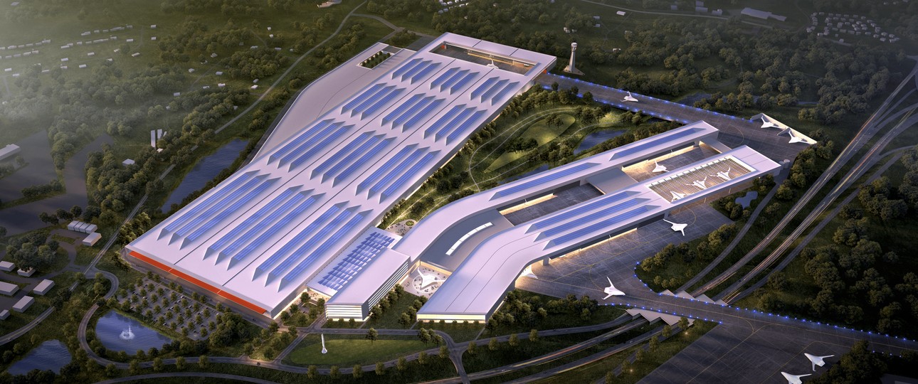 Jet-Zero-Fabrik am Piedmont Triad Airport: Soll einst so aussehen.