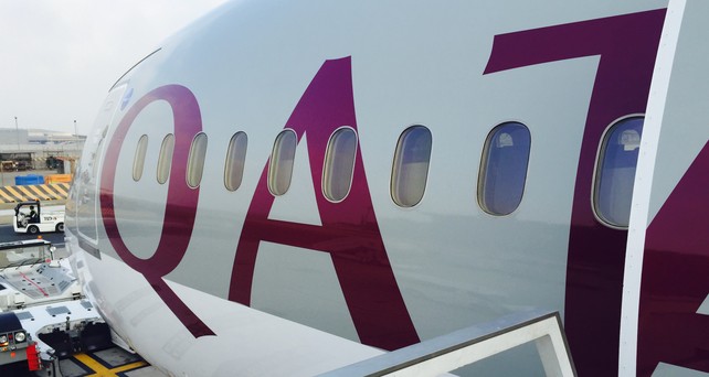 Qatar Airways: Alles stand still. 