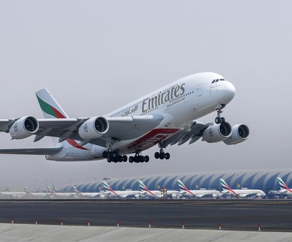 Airbus A380 von Emirates in Dubai: Schneller Aufstieg zur Nummer eins.