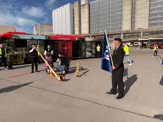 In Zürich wurden sie musikalisch empfangen.