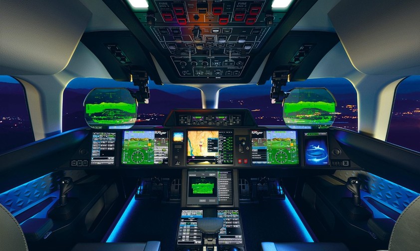 Falcon Eye in der Falcon 6X: Der irische Regierungsjet ist nicht mit dem System ausgestattet. 