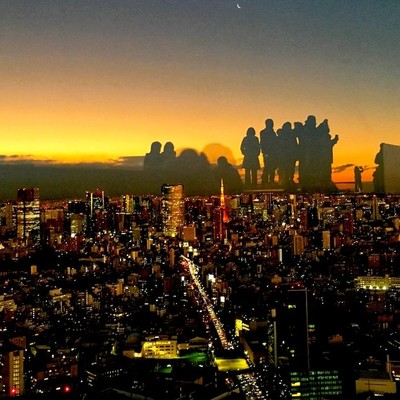 Tokio Sunset auf dem Shibuya Sky