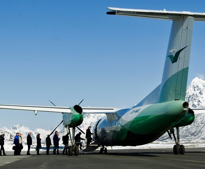 Dash 8 von Wideroe: Fliegt künftig im Verbund mit Norwegian.