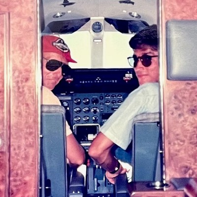 Mentor Niki Lauda und Manfred Samhaber im Cockpit.