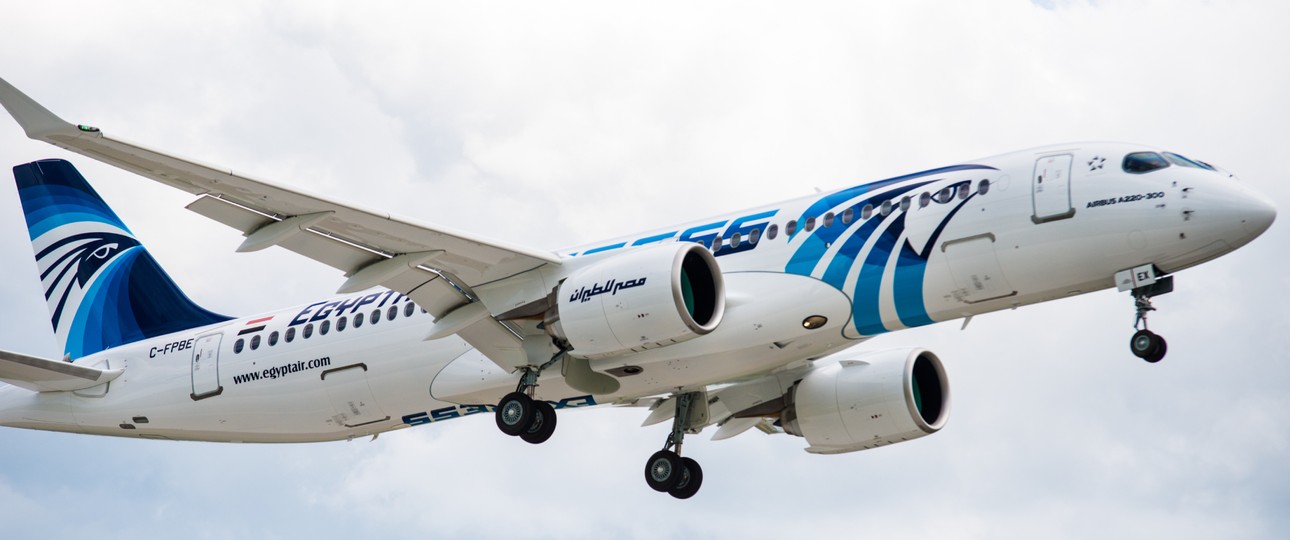 Erster Airbus A220 von Egypt Air bei der Auslieferung 2019: Nun wieder aussortiert.