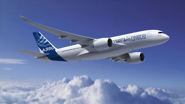 Airbus A350: Neuer Spezialplastik zur Gewichtsreduktion.