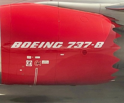 Triebwerk einer Boeing 737 Max 8: Vorne ist die Einlassverkleidung.