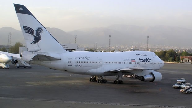 Iran-Air-Jumbo am Flughafen in Mehrabad.