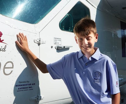 Krebspatient Reid mit "seiner" Cessna Caravan: Fedex benennt seine Frachter nach Kindern von Angestellten.