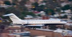Bombardier Global Express landet in Las Vegas: Businessjet-Anbieter melden einen Nachfrageboom.