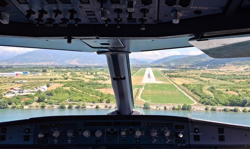 Anflug auf Ohrid: Der Flughafen wächst rasant.