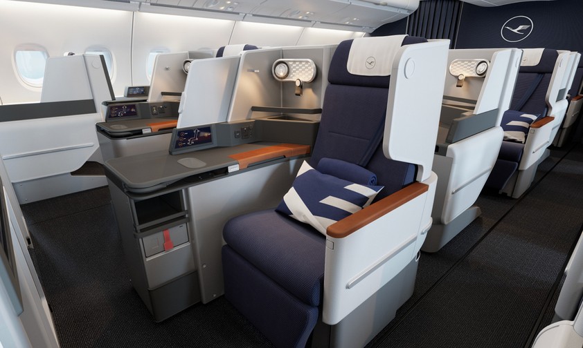 Neue Business-Sitze: So soll es bald in den Airbus A380 von Lufthansa aussehen.