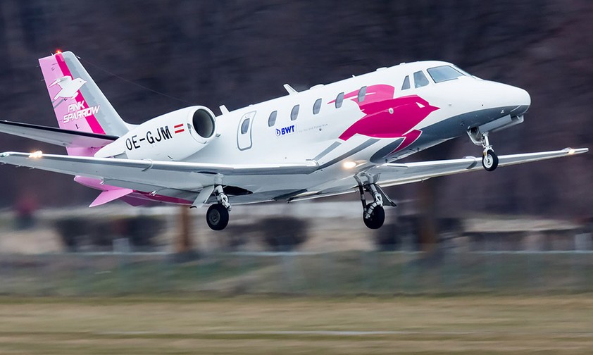 Cessna Citation von Pink Sparrow: An Bord sind meistens Pharmazeutika oder Organe.