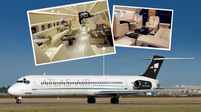 McDonnell Douglas MD-87 für 25 Passagiere: Atlas Air wirkt mit der besonderen Kabine.
