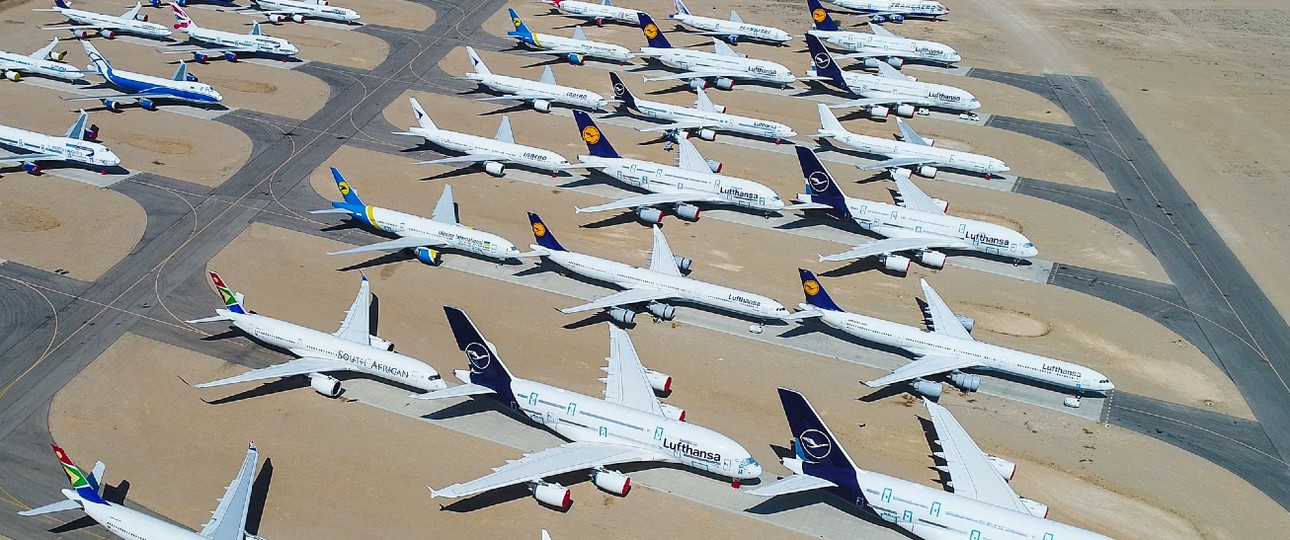 Geparkte Flieger in Teruel: Ob sie je wieder Linienflüge fliegen?