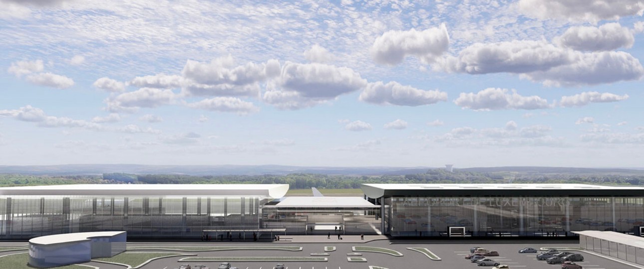 Flughafen Luxemburg: Er soll mit einem neuen Terminal links vom bestehenden erweitert werden.