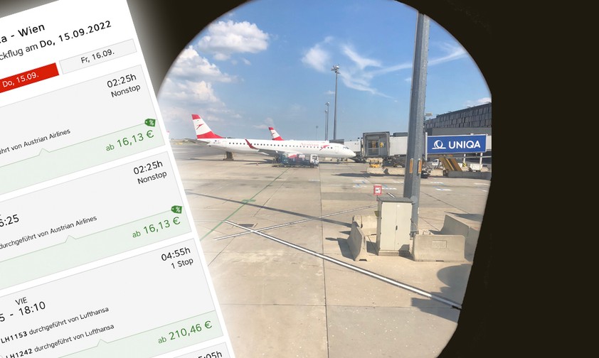 Flugstrecke ab 16,13 Euro: Kein Dumpingpreis, sagt AUA.