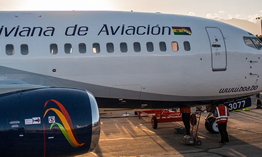 Jet von Boliviana: Die Flotte ist in die Jahre gekommen.