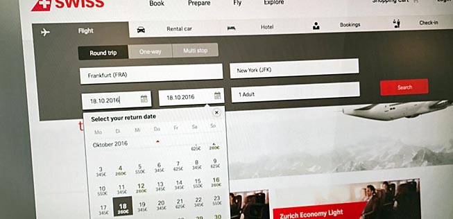 Der Ablauf der Buchungen wird bei allen Konzernairlines gleich sein. Neu sehen Kunden etwa schon bei der Eingabe des Datums die Preise.