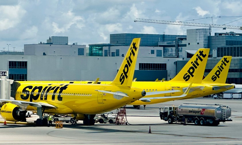 Flugzeuge von Spirit Airlines in Miami: Heben nicht mehr ab.