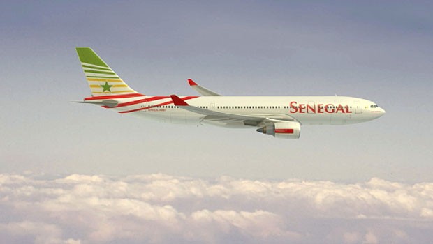 Airbus A320 von Senegal Airlines: In Guinea festgehalten.