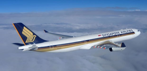 Airbus A330 von Singapore Airlines: Musste ohne Treibwerke auskommen.