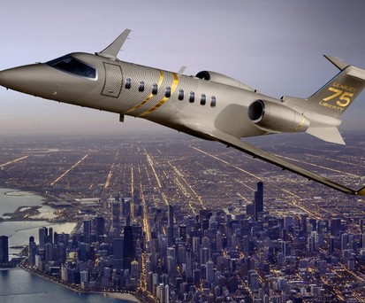 Visualisierung des Learjet 75 Liberty: Fliegt nun etwas weiter.