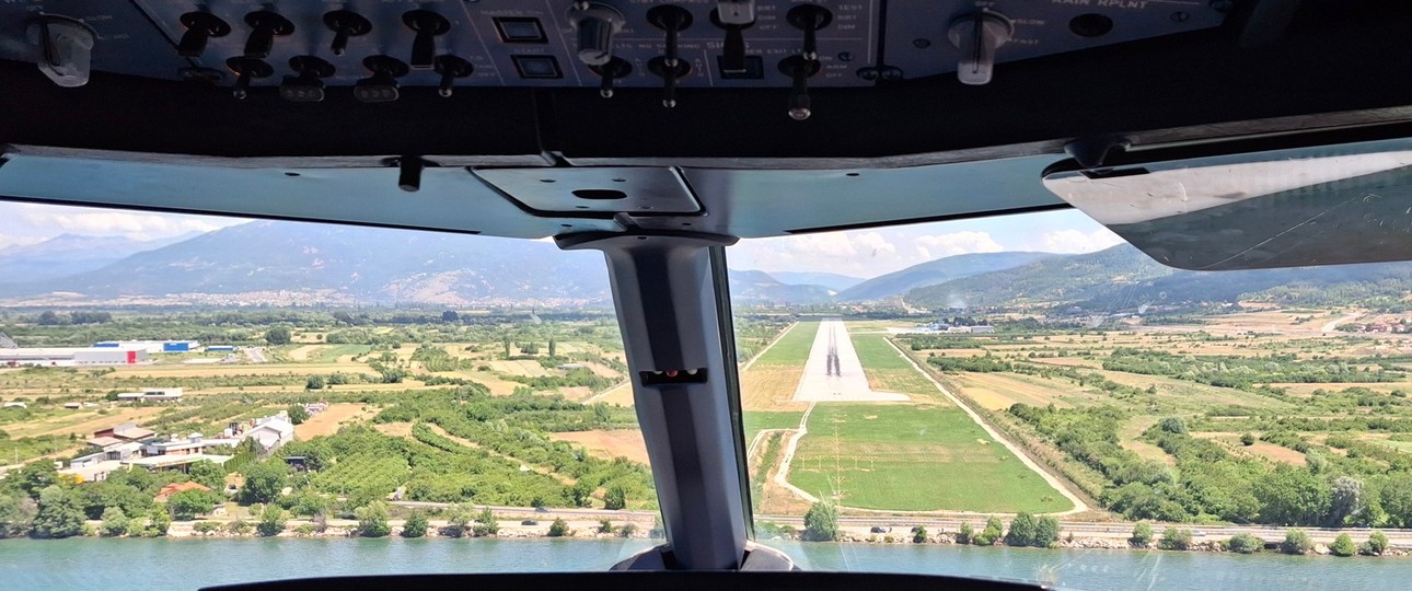 Anflug auf Ohrid: Der Flughafen wächst rasant.
