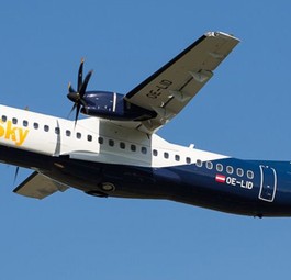 ATR 72 von Intersky: Die Airline bietet Spezialtarife wegen des Streiks.