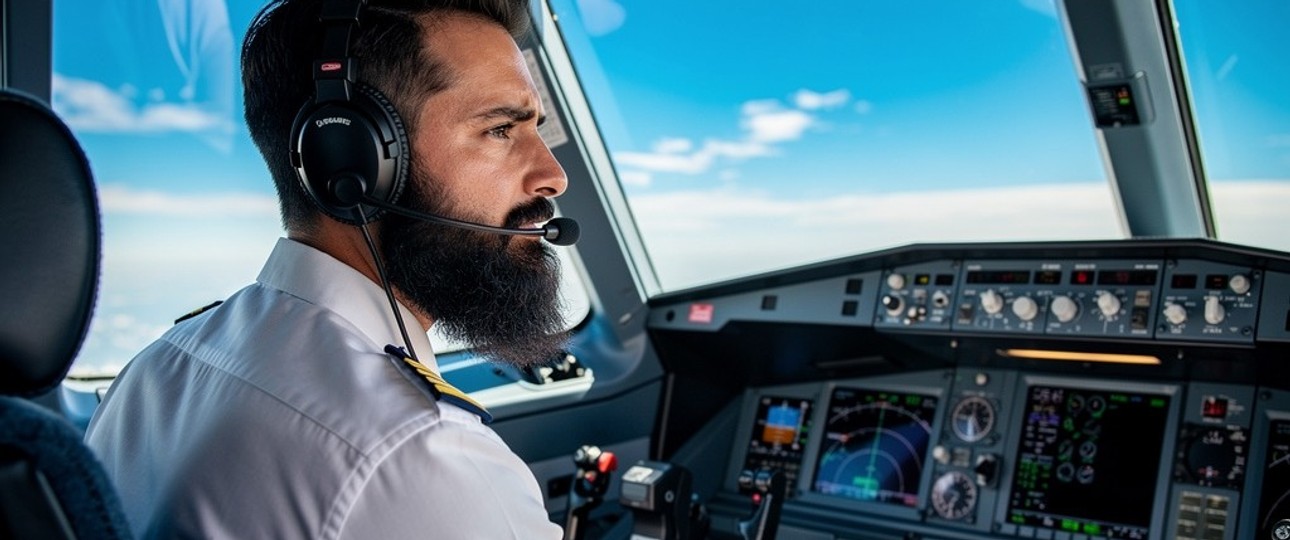 Pilot mit Bart: Das ist bei Hawaiian Airlines bald verboten.