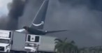 Boeing 767 mit Amazon-Bemalung: Das Flugzeug schoss über eine Straße hinaus, der Flughafen wurde geschlossen. 