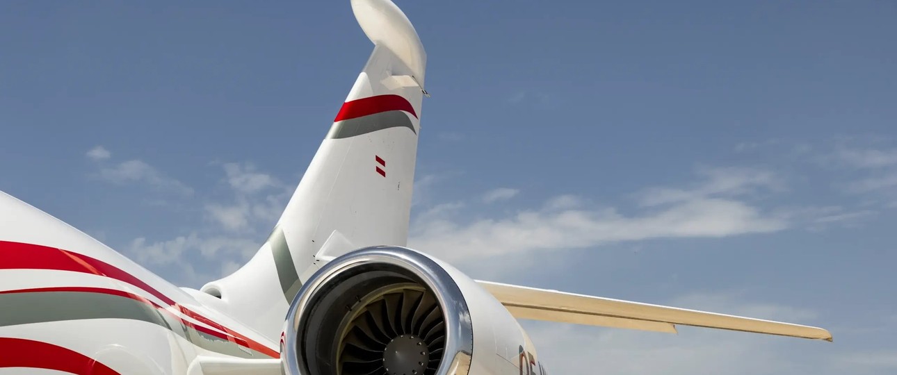 Dassault Falcon von Skyside: Unheimliche Begegnung über Spanien.-