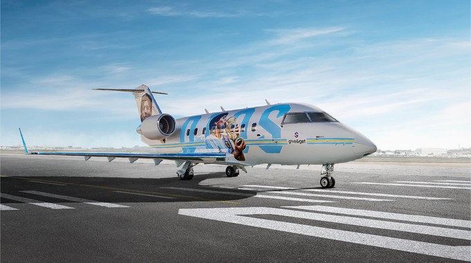 Die Bombardier Challenger 600 in den Farben von Argentinien.