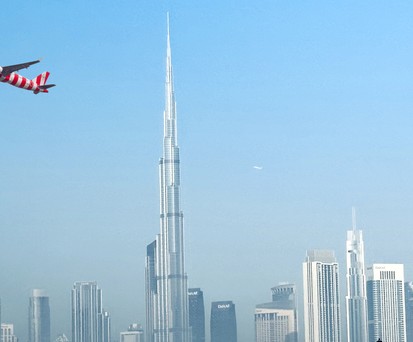 Airbus A320 Neo von Condor über Dubai (Montage): Wird bald Tatsache - noch ohne Emirates-Codeshare.