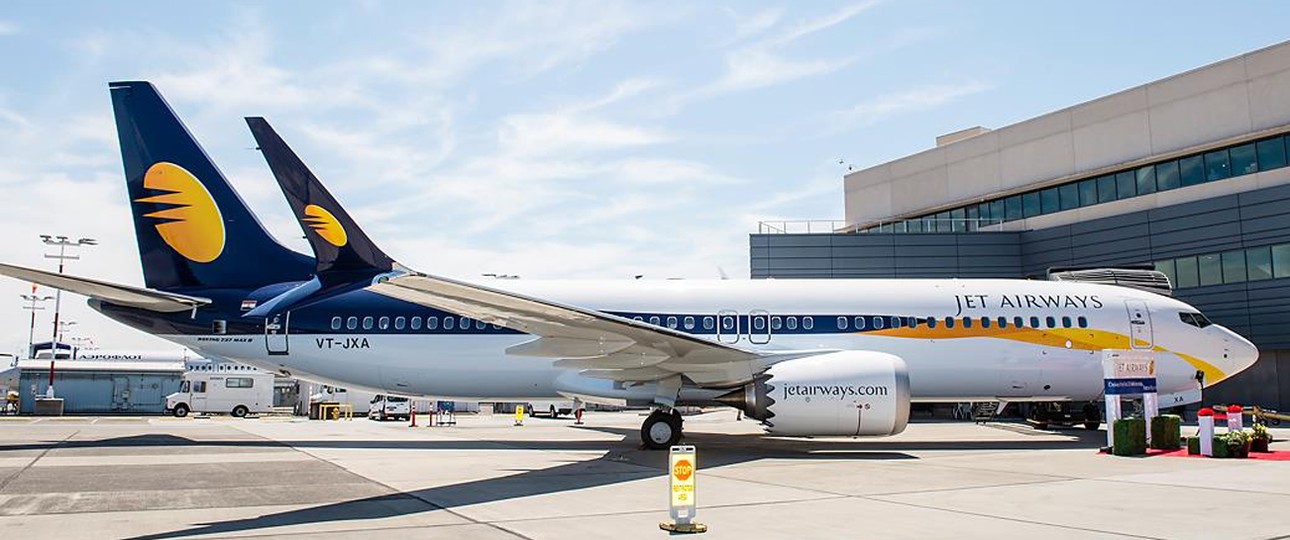 Flugzeug von Jet Airways: Die Fluggesellschaft strauchelt.