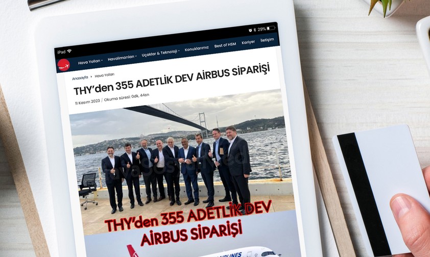 Bericht auf Hava Sosyal Media: Riesnorder für Airbus.