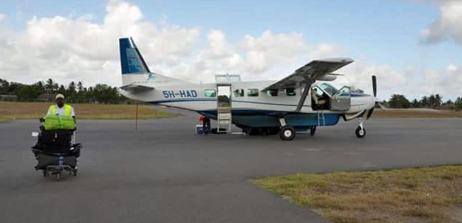 Cessna 208 Grand Caravan von Assalam Air in Mafia Island.