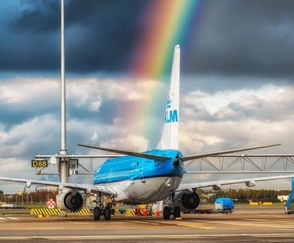 KLM-Flieger: Die Airline hat eine Greenwashing-Klage am Hals.